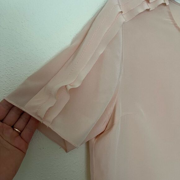 3.1 Phillip Lim Womens Short Sleeve Scoop Neck Blouse Size 8 100% Silk. - Picture 4 of 6